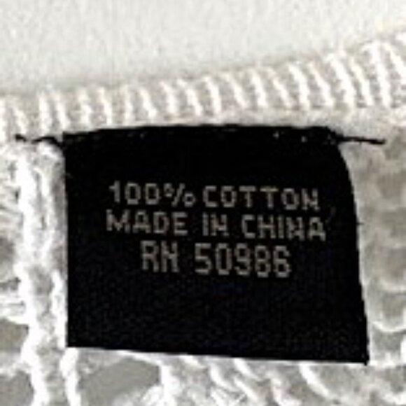 Jeanne Pierre White Cotton Lace Sweater with Scalloped Edges - Picture 5 of 6